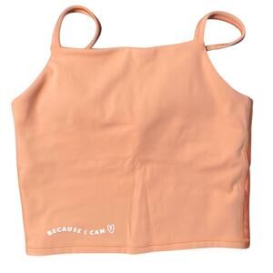 Athleta Girl x Simone Biles Longline Sports Bra Girl Sz L 12 Peach NWT